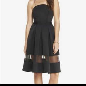 Express Strapless Black Cocktail Dress